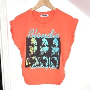 DAYDREAMER Blondie Sunday Girl Graphic Band Sleeveless Banded Tee NEW Size L